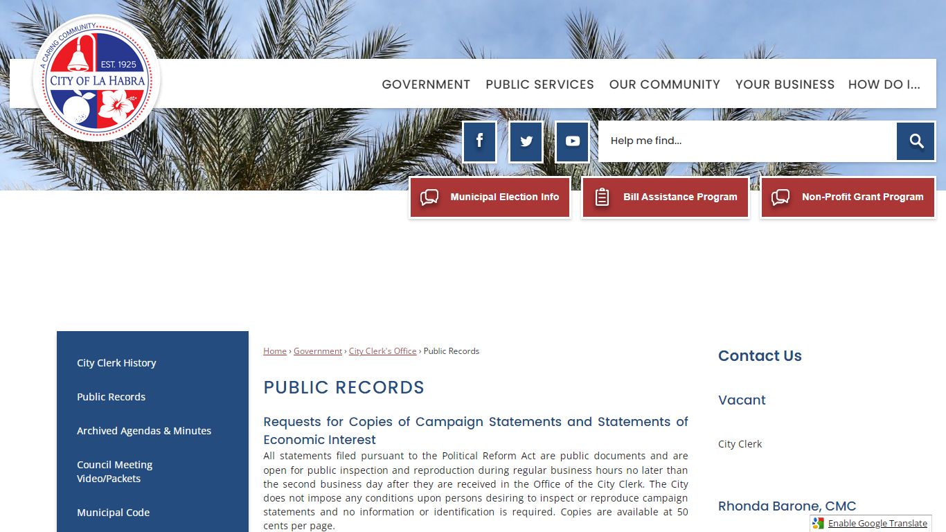 Public Records | La Habra, CA - Official Website